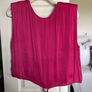 Pink Shoulder Pad Top